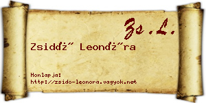 Zsidó Leonóra névjegykártya
